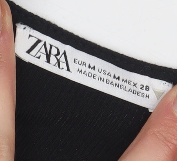 Zara Women's Black Bodycon Dress Size 12