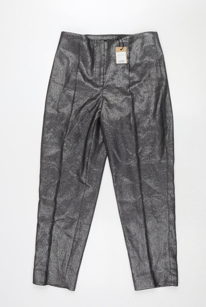 Womens UK Size 10 Hush Regular Fit Ankle Black Trousers