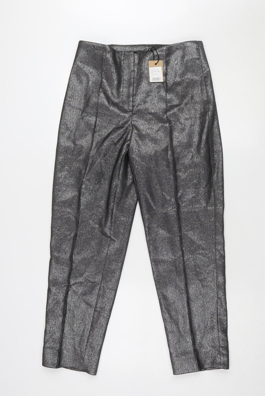 Hush Women's Black Ankle Trousers, Size 10 - Perfect for Parties