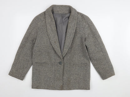 Principles Women's Grey Blazer, Size 10, Classic Tweed