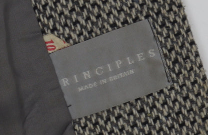 Principles Women's Grey Blazer, Size 10, Classic Tweed