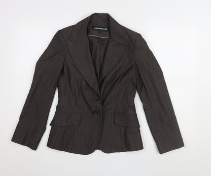 Warehouse Women's Brown Pinstripe Blazer Size 8