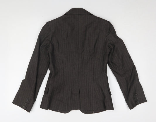 Warehouse Women's Brown Pinstripe Blazer Size 8