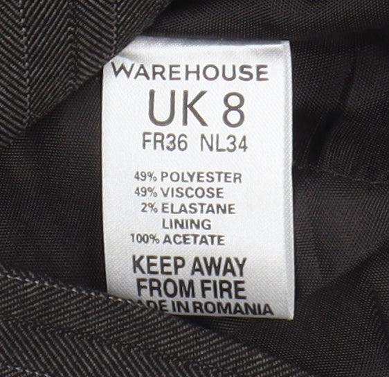 Warehouse Women's Brown Pinstripe Blazer Size 8