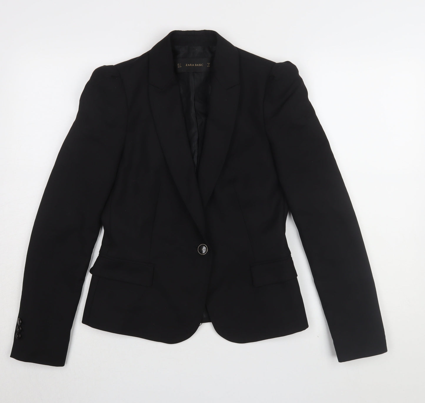 Zara Women's Black Blazer, S, Classic Business Style