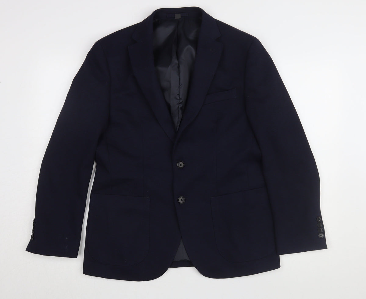 Mens UK Size 38 Marks and Spencer Regular Blue Suit Jacket