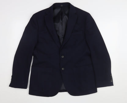 Mens UK Size 38 Marks and Spencer Regular Blue Suit Jacket