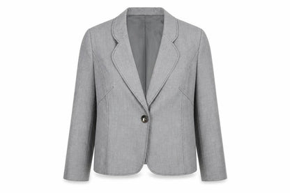 Front view of Isabella Women's Grey Suit Jacket, size 20, Elegant Workwear