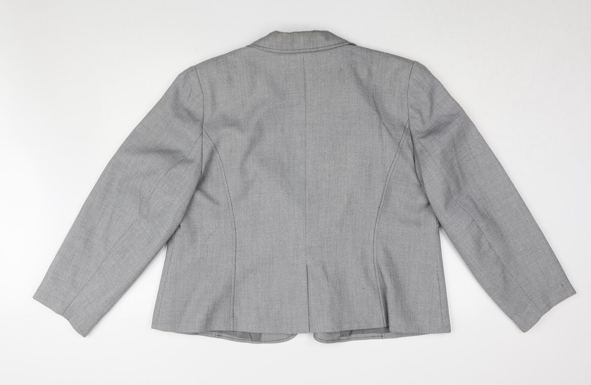 Back view of Isabella Women's Grey Suit Jacket, size 20, Elegant Workwear