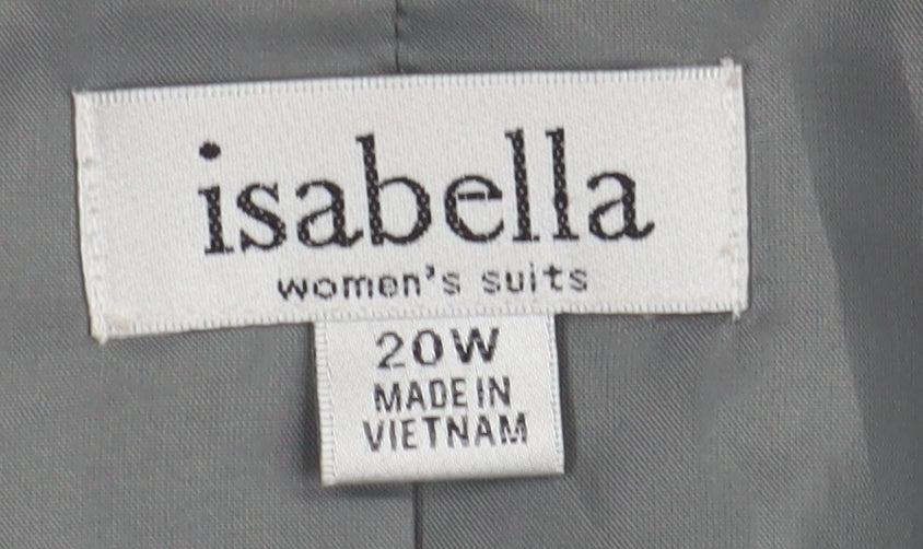 Close-up detail of Isabella Women's Grey Suit Jacket, size 20, Elegant Workwear