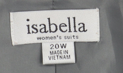 Close-up detail of Isabella Women's Grey Suit Jacket, size 20, Elegant Workwear