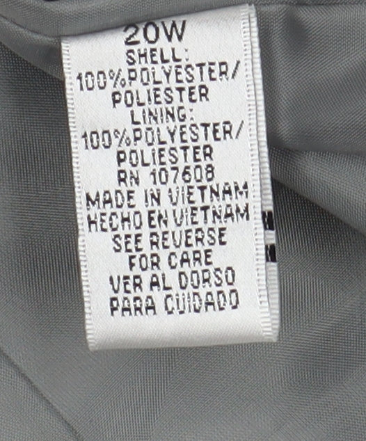 Brand and care label for Isabella Women's Grey Suit Jacket, size 20, Elegant Workwear