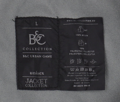 B&C Collection Black Unisex Rain Jacket L
