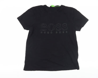 Mens UK Size S HUGO BOSS Black  T-Shirt