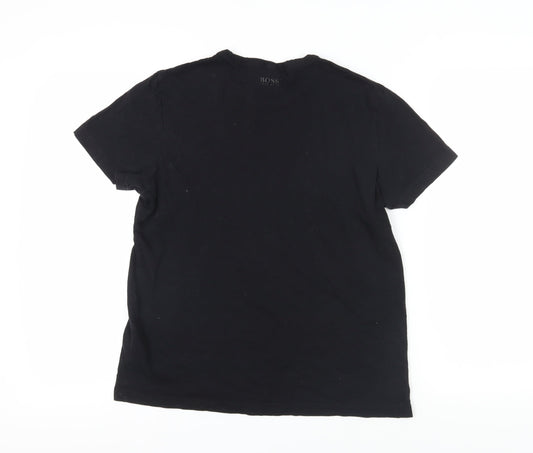 Mens UK Size S HUGO BOSS Black  T-Shirt