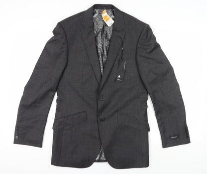 Marks and Spencer Men's Grey Blazer, Size 36R, Formal