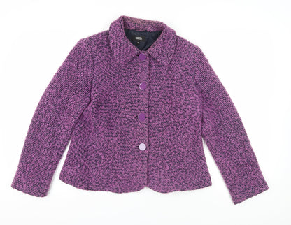 Marks and Spencer Women's Purple Bouclé Blazer