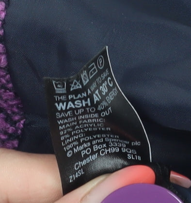 Marks and Spencer Women's Purple Bouclé Blazer