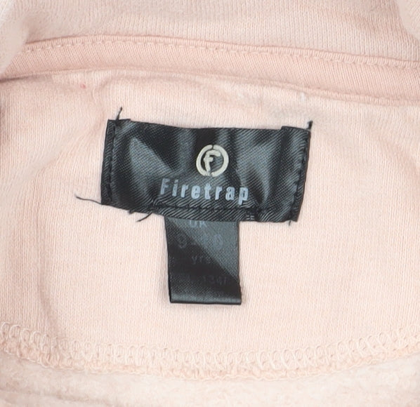 Firetrap Girls Pink Hoodie Age 9-10 Years Fleece Pullover