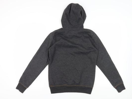 Lonsdale Women's Grey Pullover Hoodie Size 10, Graphic Print