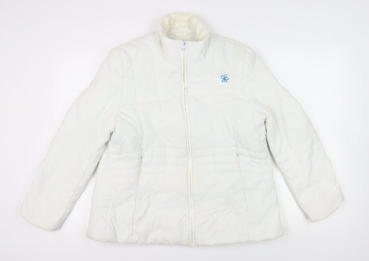 Damart Women's White Puffer Jacket Size 14