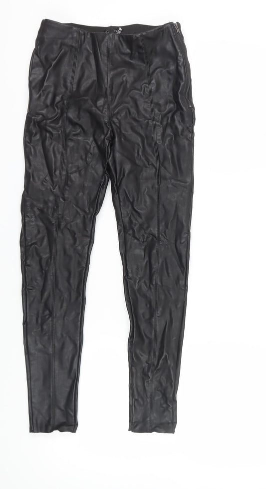 Womens UK Size 10 Topshop Slim Fit Skinny Black Trousers