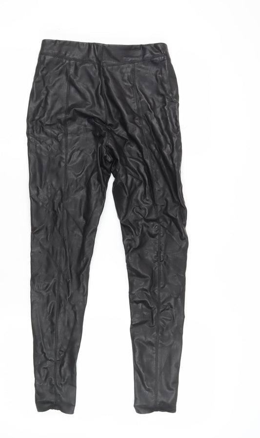 Womens UK Size 10 Topshop Slim Fit Skinny Black Trousers