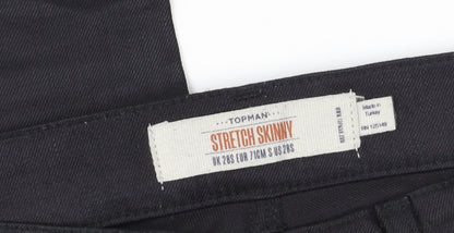 Topman Men's Black Skinny Stretch Trousers - Size S