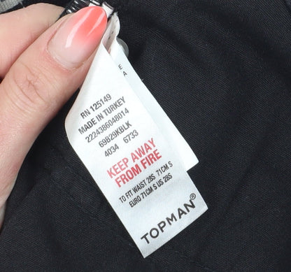 Topman Men's Black Skinny Stretch Trousers - Size S