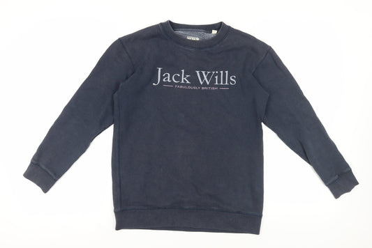 Womens UK Size 6 Jack Wills Black Pullover Sweatshirt