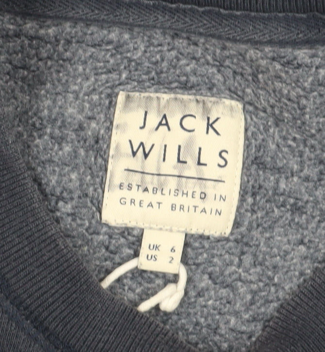 Womens UK Size 6 Jack Wills Black Pullover Sweatshirt