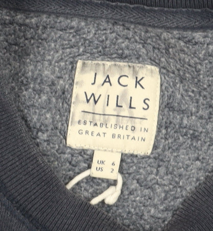 Womens UK Size 6 Jack Wills Black Pullover Sweatshirt