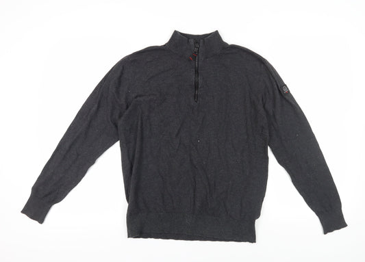 Duck and Cover Men's Black Pullover Jumper Size L