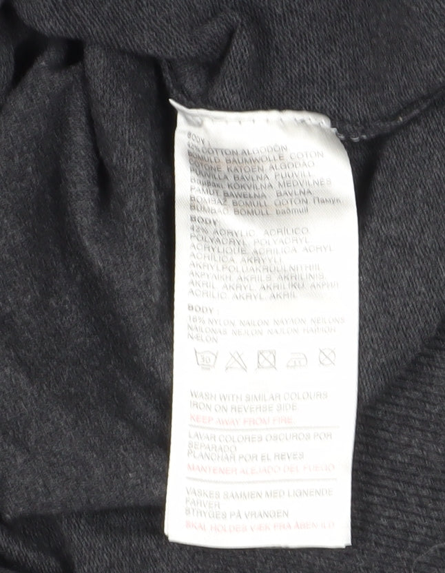 Duck and Cover Men's Black Pullover Jumper Size L