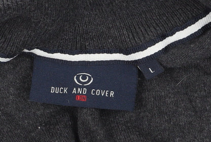 Duck and Cover Men's Black Pullover Jumper Size L
