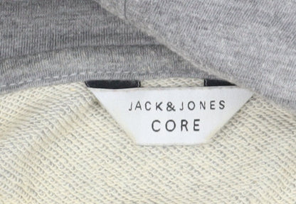 Mens UK Size M JACK & JONES Grey Pullover Hoodie