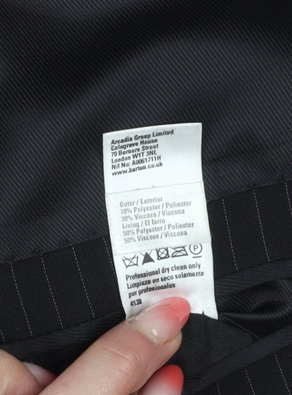 Mens UK Size 42 Burton Regular Black Suit Jacket
