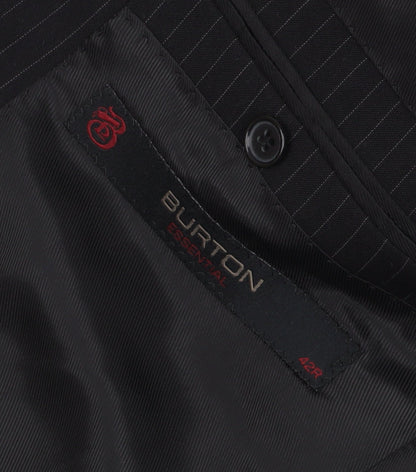 Mens UK Size 42 Burton Regular Black Suit Jacket