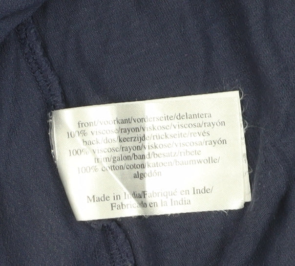 Womens UK Size S Laura Ashley Blue Basic T-Shirt