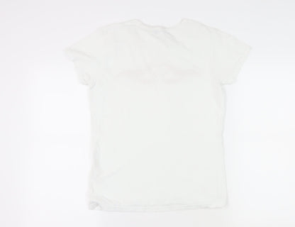 Daisy Street Women's White T-Shirt, Size S, Casual Wear