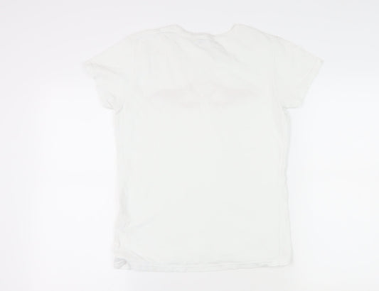 Daisy Street Women's White T-Shirt, Size S, Casual Wear