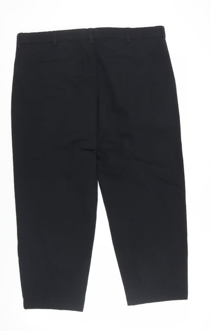 Womens UK Size 40 Marks and Spencer Regular Fit Dress Pants Black Trousers