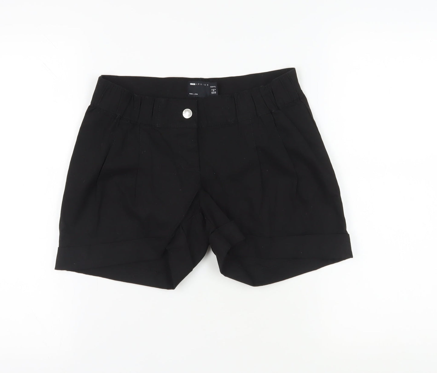 ASOS DESIGN Women's Black Maternity Shorts, Size 6