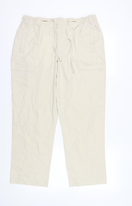 Cotton Traders Beige Cargo Trousers, Large, Unisex