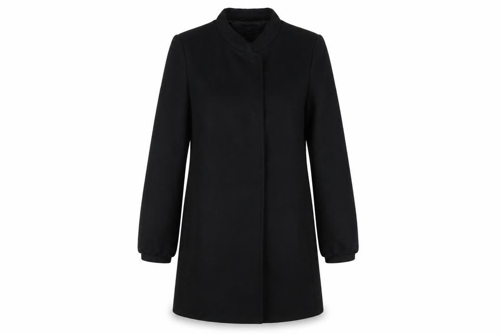 Womens UK Size 10 French Connection Black Overcoat
