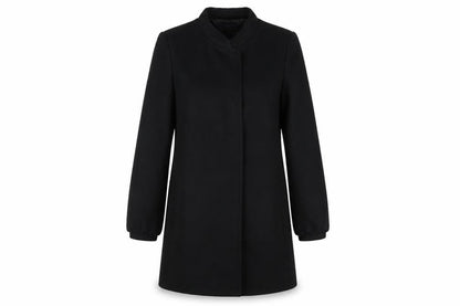 Womens UK Size 10 French Connection Black Overcoat