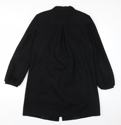 Womens UK Size 10 French Connection Black Overcoat