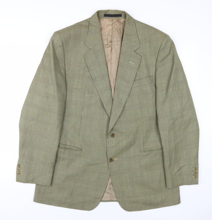 Simpson Men's Brown Check Blazer, Size 44R, Formal