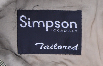 Simpson Men's Brown Check Blazer, Size 44R, Formal