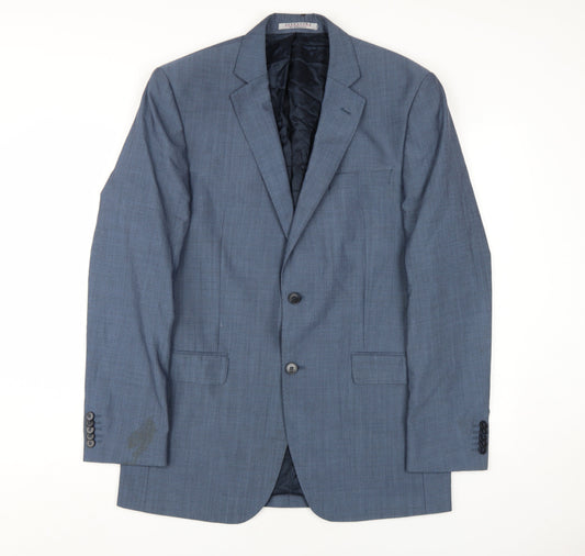 Alexandre of England Men's Blue Long Blazer 40L